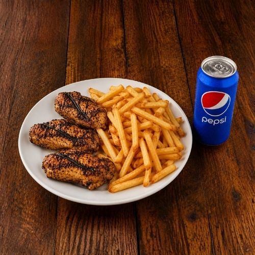 3 Fire Grilled Chicken Wings Meal