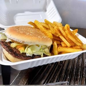 Grilled Beef Burger Meal
